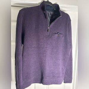 Ted Baker Men's Deep Purple Zip-Up Sweater